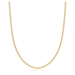 18K Gold Plated 2mm Cuban Link Necklace