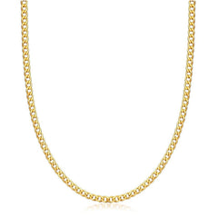 18K Gold Plated 4mm Cuban Link Necklace