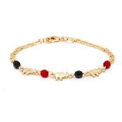 Giovani GOLD NYC 18K Gold Plated Red & Black Mariner Bracelet
