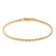Giovani GOLD NYC 18k Gold Plated Braided Rope Anklet