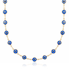 18K Gold Plated Evil Eye Necklace - Made In Brazil