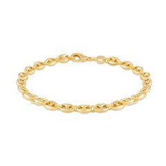 Giovani GOLD NYC 10-Inch 18K Gold Overlay Puff Mariner Anklet