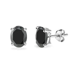 Giovani GOLD NYC .925 Sterling Silver Genuine Black Stud Earrings
