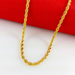 Giovani GOLD NYC Italian Gold Diamond Cut Rope Chain Necklace 2MM