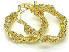 18K Gold-Plated Layered Twist Hoop Earring