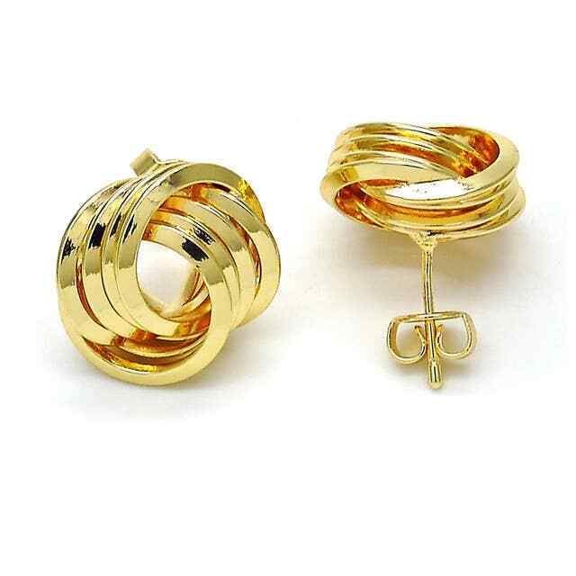 Love Knot 18K Gold Plated Stud Earrings