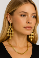 Giovani GOLD NYC 18K Gold Filled Sunshine-Inspired Hanging Earrings