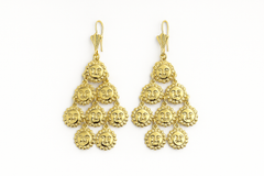 Giovani GOLD NYC 18K Gold Filled Sunshine-Inspired Hanging Earrings