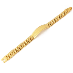 Giovani GOLD NYC 18K-Yellow-Gold-Filled Unisex Band ID Bracelet
