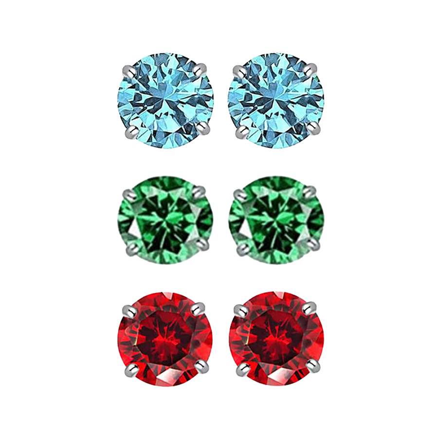 Giovani GOLD NYC Round Stud Earrings Set (3-Pair)