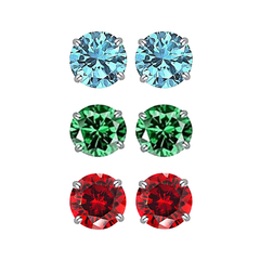 Giovani GOLD NYC Round Stud Earrings Set (3-Pair)