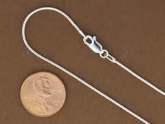 Italian Sterling Silver 925 Round Snake Chain 1MM