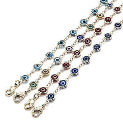 Evil Eye 18k Gold Plated Anklet 6''