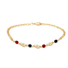 18K Gold Plated Elephant Anklet for Women - Made in Brazil