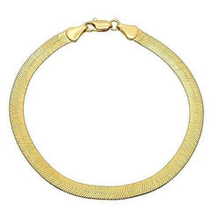 Unisex Real Gold Plated Magic/Snake Chain Bracelet 8''