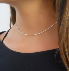 Pure .925 Sterling Silver Rope Chain 1.5MM Choker Stacking Necklace - 5 Lengths