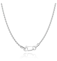 Pure .925 Sterling Silver Rope Chain 2.2MM Choker Stacking Necklace - 5 Lengths