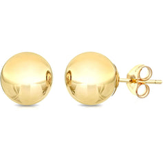 Solid Sterling Silver Ball Studs Earrings 3MM -12MM