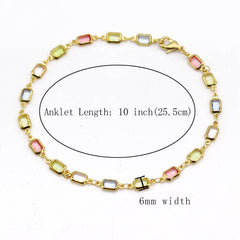 18K Gold Plated Gold And Multi Color Light Color Crystal