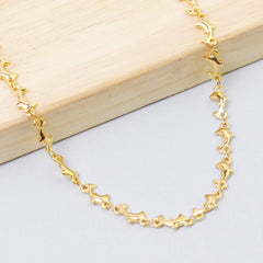 18K Gold Plated Dolphin Anklet