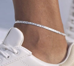 White Gold Plated Mariner Anklet