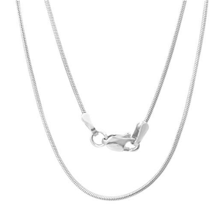 Sterling Silver 1MM Unisex Snake Chain Necklace - 5 Length