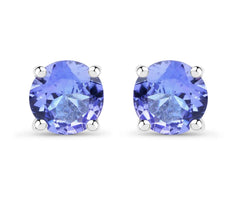 925 Sterling Silver Genuine Tanzanite Gemstone Earrings